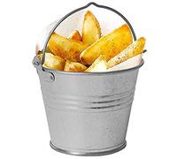 Genware Galvanised Steel Serving Buckets 8.5cm - Single