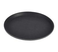 Genware GG1400BLK Gengrip Round Non-Slip Tray, Black, 14", Pack of 12