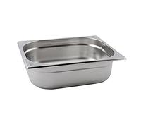 Genware GN12-150 Stainless Steel Gastronorm Pan, 1/2 GN, 327 mm Length, 265 mm Width, 150 mm Deep