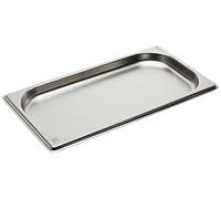 Genware GN13-20 Stainless Steel Gastronorm Pan, 1/3 GN, 327 mm Length, 176 mm Width, 20 mm Deep