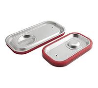 Genware GN13-SLID Stainless Steel Gastronorm Sealing Pan with Lid, 1/3 GN 306 mm Length, 157 mm Width, 25 mm Height