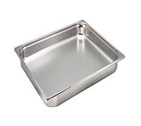 Genware GN21-65 Stainless Steel Gastronorm Pan 2/1, 65 mm Deep