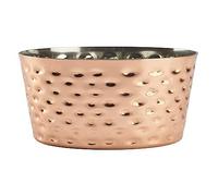 Genware Hammered Copper Plated Serving Cup 8.5cm - Stainless Steel Chip Cup with a Hammered Finish Body