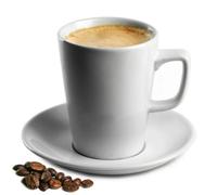Genware Latte Mugs & Saucers 12oz / 340ml, Pack of 6