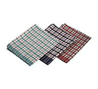 Genware Mini Check Tea Towel Cotton, Polyester Assorted Pack of 10
