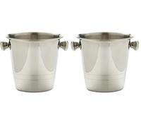 GenWare Mini Stainless Steel Ice Bucket Replica 10cm, MSSB10, Single (Pack of 2)