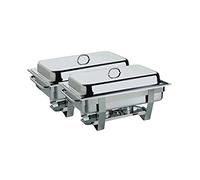 Genware NEV-11389TWIN Economy Chafing Dish, Twin Pack, 1/1