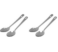 Genware NEV-300012 Serving Spoon with Hanging Hole, Stainless Steel, 12" (Pack of 2)