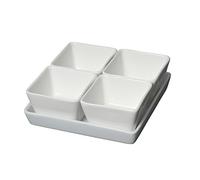 Genware NEV-357017 Royal Square Dish, 17 cm x 17 cm (Pack of 6)