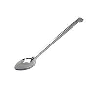 Genware NEV-6340 Serving Spoon with Hook Handle, Stainless Steel, 350 mL