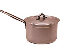 Genware NEV-707-22 Sauce Pan and Lid, 22 cm, 5.5 L