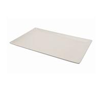 Genware NEV-B2768 Luna Rectangular Coupe Plate, Stoneware, 25 cm x 15 cm, White (Pack of 6)