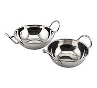 Genware NEV-BD13 Stainless Steel Balti Dish with handle, 5"