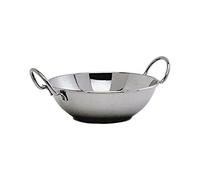 Genware NEV-BD15 Balti Dish, Stainless Steel, 15 cm, 6" with Handles