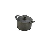 Genware NEV-C106 Mini Cast Iron Casserole Dish, 10 cm x 6 cm