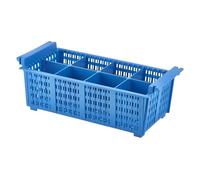 Genware NEV-CB8 Cutlery Basket, 8 Compartment, 430 mm x 210 mm x 155 mm, Blue (Pack of 8)