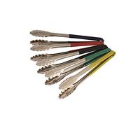 Genware NEV-CCT31BK Colour Coded Tong, Stainless Steel, 31 cm, Black