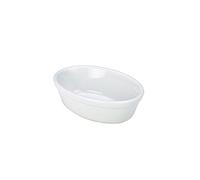 Genware NEV-F19-W Royal Oval Pie Dish, 14 cm, White (Pack of 12)