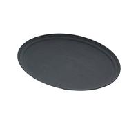 Genware NEV-GG2700BLK Oval Tray, Gen-Grip, 27" Non-Slip, Black