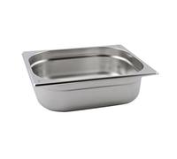 Genware NEV-GN12-65 Stainless Steel Gastronorm Pan, Size 1/2, 65 mm Deep