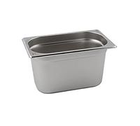 Genware NEV-GN14-150 Stainless Steel Gastronorm Pan, Size 1/4, 150 mm Deep
