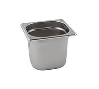 Genware NEV-GN16-200 Gastronorm Pan, Stainless Steel, 1/6, 200 mm, deep