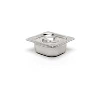 Genware NEV-GN19-65 Stainless Steel Gastronorm Pan, Size 1/9, 65 mm Deep