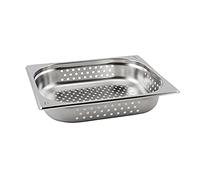 Genware NEV-GNP12-65 Perforated Stainless Steel Gastronorm Pan, Size 1/2, 65 mm Deep