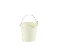 Genware NEV-GSB10W Galvanised Steel Serving Bucket, 10 cm, White