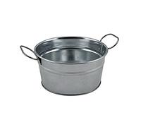 Genware NEV-GSB15 Galvanised Steel Serving Bucket, 15 cm x 8 cm