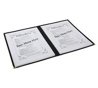 Genware NEV-MHAM4 Menu Holder, American Style, Clear, 2 Page