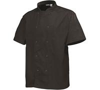 Genware NEV-NJ20-L Jacket, Basic Stud Short Sleeve, Large, Black