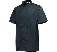 Genware NEV-NJ20-M Jacket, Basic Stud, Short Sleeve, Medium, Black