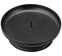 Genware NEV-PCH7 Pillar Candle Holder, 75 mm Diameter, Black