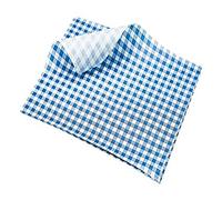 Genware NEV-PN1487GB Grease Proof Paper Sheet, Gingham Print, 25 cm x 20 cm, Blue