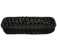Genware NEV-PWB-3211BK Polywicker Display Basket, 32 cm x 11 cm x 5.5 cm, Black