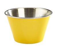 Genware NEV-RAMST6Y Stainless Steel Ramekin, 6 oz., Yellow