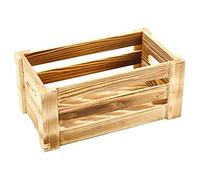 Genware NEV-WDC-2716 Wooden Crate, Burnt Finish, 27 cm x 16 cm x 12 cm
