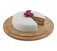 Genware NEV-WSB33 Round Wood Serving Cake Board, 33 cm