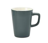 Genware Porcelain Latte Mug Grey 12oz / 340ml, 322135G, Pack of 6