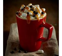 Genware Porcelain Latte Mug Red 12oz / 340ml, 322135R, Pack of 6