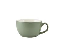 Genware Porcelain Matt Sage Bowl Shaped Cup 175ml / 6oz, 322118MSG, Pack of 6