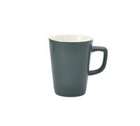 Genware Royal Latte Mug Grey 12oz / 340ml - Grey Porcelain Coffee Cups for Chic Barista Coffee Service