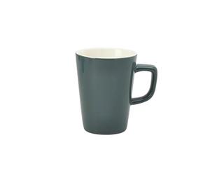 Genware Royal Latte Mug Grey 12oz / 340ml - Grey Porcelain Coffee Cups for Chic Barista Coffee Service