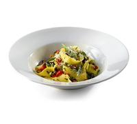 Genware Royal Pasta Dishes 25cm - Pack of 6 | White Plates, Porcelain Plates | Pasta, Pasta Bowls
