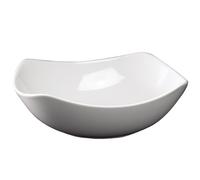 Genware Royal Rounded Square Bowls 20cm - Pack of 6 | Professional Quality Crockery - White Bowls