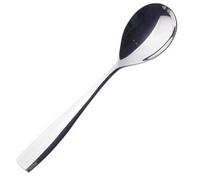 Genware Square Cutlery Soup Spoon 18/0 - Set of 12 - Stainless Steel Spoons