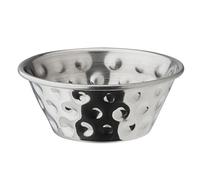 Genware Stainless Steel Hammered Ramekins 1.5oz / 43ml - Set of 4 - Sauce Pot Condiment Bowls