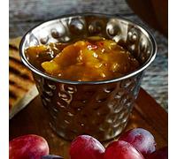 Genware Stainless Steel Hammered Ramekins 2.5oz / 71ml - Case of 20 - Sauce Pot Condiment Bowls