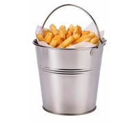 GenWare Stainless Steel Serving Bucket 10 cm | Table Presentation Bucket for Fries, Tapas, Sides & Condiments